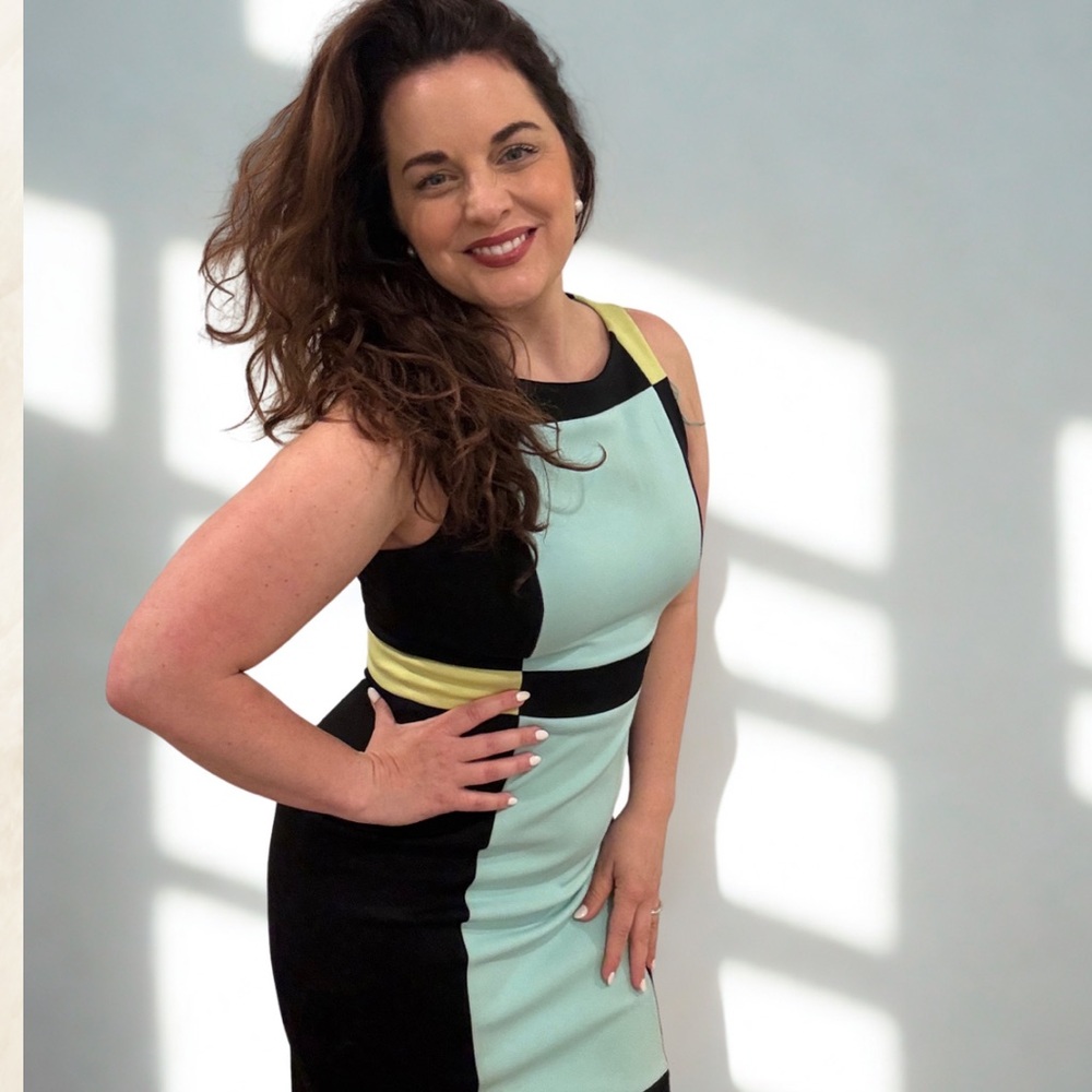 Maggy London Color Block Dress